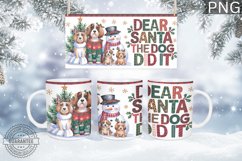 Dear Santa The Dog Mug Wrap - Christmas Mug Sublimation Product Image 1