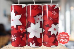 Christmas Flowers Tumbler | Christmas Tumbler Wrap Product Image 1