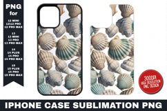 Seashells iPhone Case Sublimation PNG | Sublimation Product Image 1