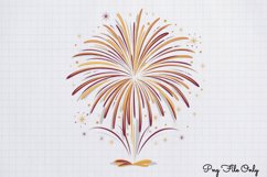 Happy New Year Fireworks Clipart PNG Product Image 1