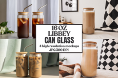 16oz Libbey Can Glass Mockup , libbey glass mockup, beer can Product Image 1