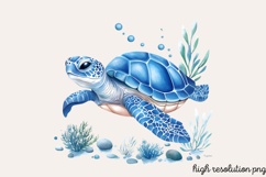 Pastel Cute Mermaid Watercolor Clipart PNG Product Image 1