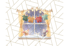 Santa’s Pajama Day Clipart, Cute Christmas Bedtime PNG Product Image 5
