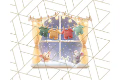 Santa’s Pajama Day Clipart, Cute Christmas Bedtime PNG Product Image 5