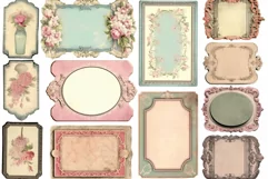 Vintage Ephemera, Floral Junk Journal, Shabby Shic Decor Product Image 6