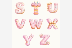 Happy Birthday Alphabet PNG | Girls Birthday Letters Clipart Product Image 3