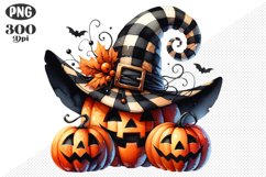 Halloween Pumpkins Sublimation - Clipart PNG Design Product Image 1