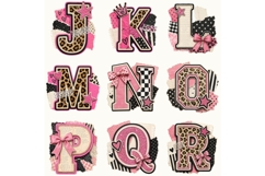 Mixed Media Collage Alphabet PNG, Leopard Print Letter Product Image 4