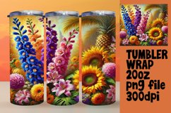 DIY 20oz Tumbler Wrap File , Flower Product Image 1