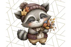 Thanksgiving Woodland Animals Clipart PNG Product Image 5