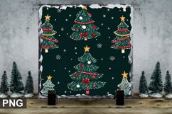 Christmas Tree Square Sublimation Slate Design Product Image 1