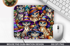 Halloween Cat Mouse Pad Sublimation, Halloween Mouse Pad PNG Product Image 1