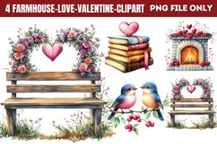 Farmhouse Love Valentine Clipart PNG Product Image 1