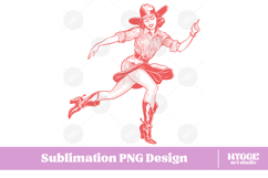 Funny Sarcastic Cowgirl American Women Girl Power PNG DTF Product Image 1