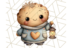Cozy Cookie Village Clipart, Gingerbread Holiday PNG Product Image 5