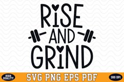 Rise and Grind SVG | Quotes | SVG Cut files Product Image 1