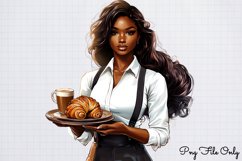 Coffee Shop Girls Clipart PNG Product Image 1