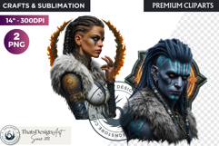 Viking Mythology Giants Clipart, Norse Jotuns gods Product Image 1