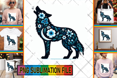 Cheerful TOTE BAG Art Ideas PNG, Flower Animals Product Image 1