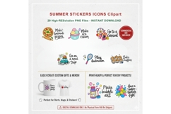 Summer Bucket List PNG Bundle | Summer Stickers Clipart Product Image 5