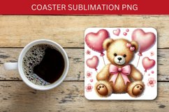 valentine square coaster - teddy bears Product Image 1