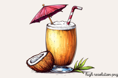Watercolor Coastal Clipart PNG Product Image 1
