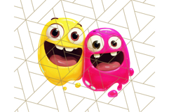 Slime Monster Clipart, Colorful Goo Graphics Png Product Image 5