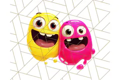 Slime Monster Clipart, Colorful Goo Graphics Png Product Image 5