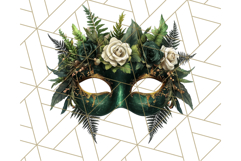 Vintage Garden Masquerade Floral Eye Mask PNG Clipart Product Image 5