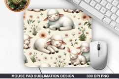Lambs Mouse Pad Sublimation, Animals Mouse Pad PNG Design Product Image 1