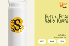 Rust &amp; Petal Boho Floral Monogram Product Image 1