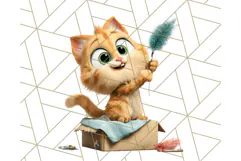 Pet Shop Clipart, Cute Big Eyed Animals, Kawaii Pets PNG Product Image 5