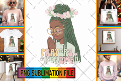Bright TSHIRT Magic Ideas PNG, Praying Woman Product Image 1