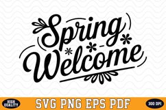 Spring welcome SVG Design | SVG Cut files Product Image 1