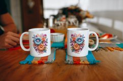 3d Flower Sublimation Mug, 3d mug wrap, 30 PNG Designs Product Image 29