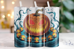 Halloween Pumpkin Tumbler Wrap | Sublimation Product Image 1