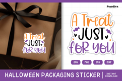 Halloween Small Business Packaging Sticker | A Treat Product Image 1
