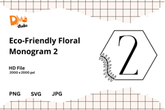 Eco-Friendly Floral Monogram Product Image 1