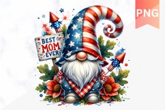 Best Mom Ever - 4th Of July Sublimation - Clipart PNG Design Product Image 1