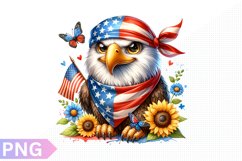 4th Of July Eagle Sublimation - 4th of July Clipart PNG Product Image 1