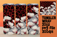 LUXURIOUS 20oz PNG Tumbler Template , Leopard Print Product Image 1