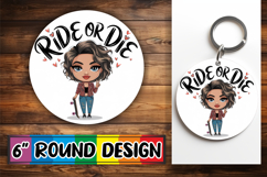 Joyful Round Keychain Magic PNG, Love Woman Product Image 1