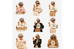 Mahjong Old Queen Clipart PNG, Senior Mahjong Lady Product Image 5