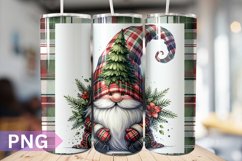 Christmas Gnome Tumbler Sublimation - 20 Oz Skinny Tumbler Product Image 1