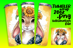 LUXURIOUS 20oz PNG Tumbler Template , Cute Bunny Product Image 1