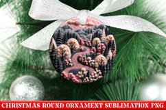 Christmas Round Ornament PNG | Santa | Sublimation | PNG Product Image 1