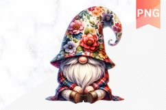 Floral Gnome Sublimation - Clipart PNG Bundle Product Image 5