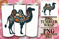 Tender love 20oz tumbler wrap, Flower Animals Product Image 1