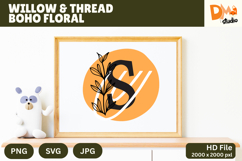 Willow &amp; Thread Boho Floral Monogram Product Image 1