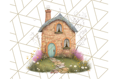 Whimsical Cottagecore Cottage PNG Clipart, Fairy House Png Product Image 5